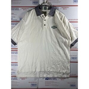 Vintage Arizona Beverage White Polo Shirt Embroidered Men's Sz L